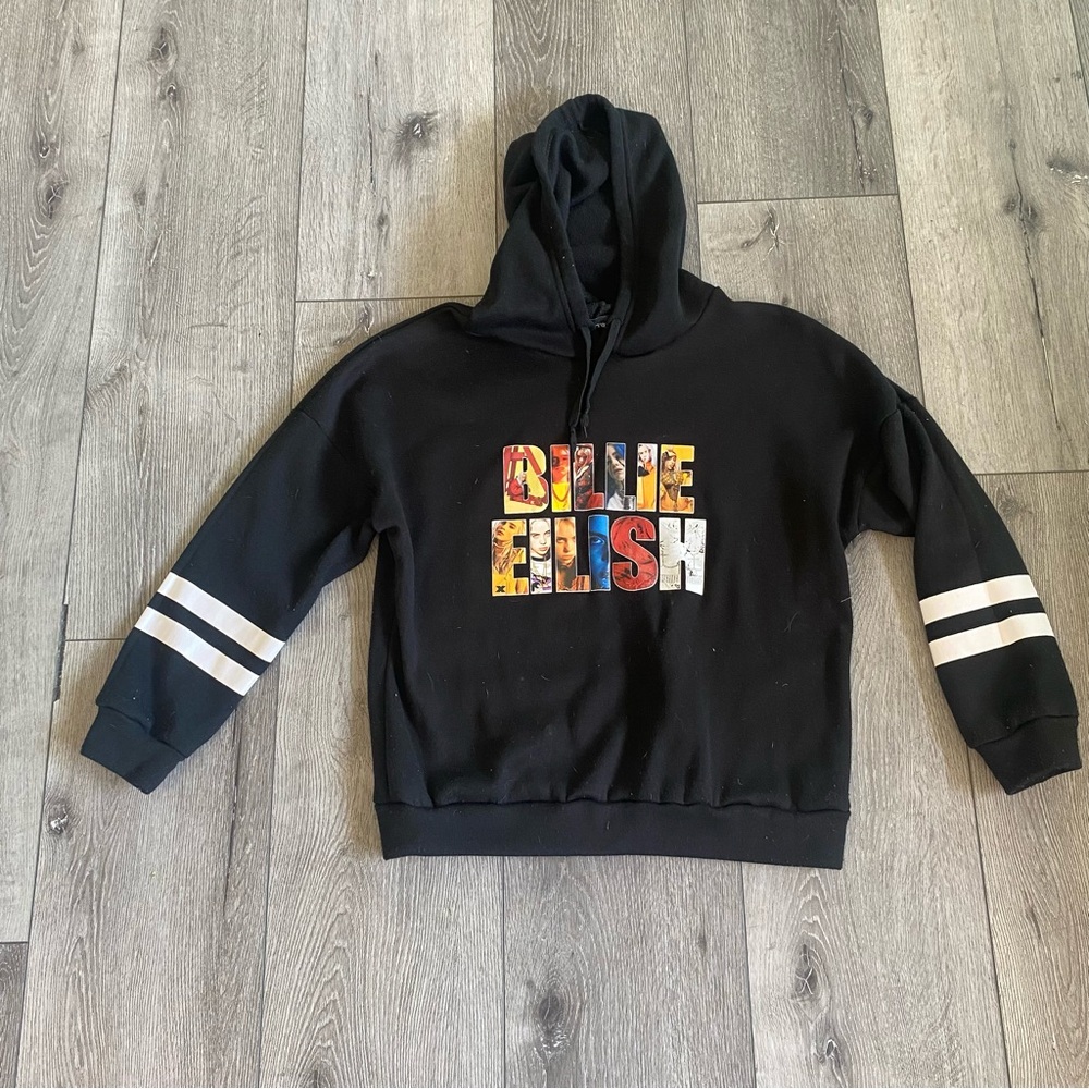 Billie Eilish Black Hoodie with Graphic Print